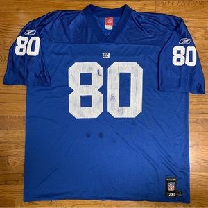 New York Giants Mens Jersey Jeremy Shockey #80 Reebok NFL Football Blue Size 2XL